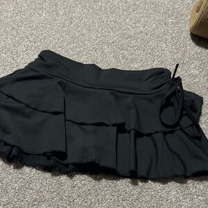 SHEIN Elegant Black Layered Skirt